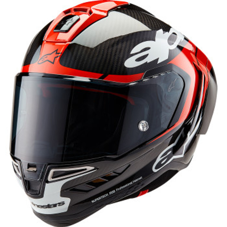 Alpinestars - S-r10 Element Helmet Carb/r/w Xs - 8200324-1363-XS