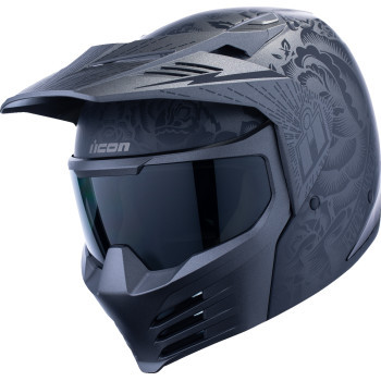Icon - Helmet Elsinore Darkgard Black Xs -