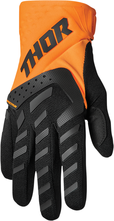 Thor - Youth Spectrum Gloves - Orange/Black - Large - Youth Spectrum Gloves - 3332-1616
