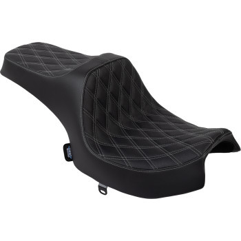 Drag Specialties Seats - Seat Predator3 Fwp 2up Slvr Dd Sttch Vinyl Challenger 20-25 -