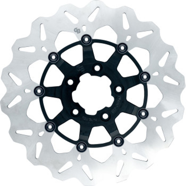 Gbrakes - Brake Rotor Front Front 12.5" Wave Floating Blk - GBDU007