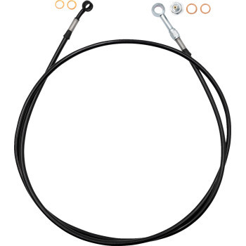Fat Baggers Inc. - Ez Install Brake Line Full Length 66" Black Braid - 100066-B
