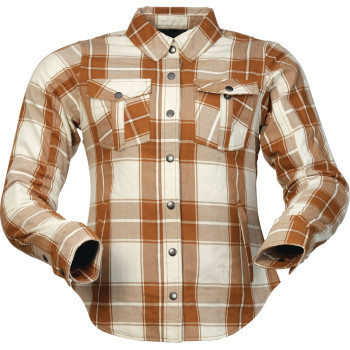 Z1r - Jacket Wmn Ashwood Flannel Brown/beige Lg -