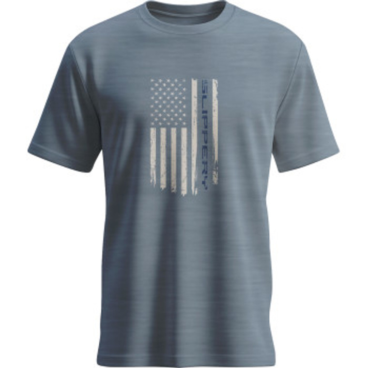 Slippery - Tee Slippery Flag Flint Blue Heather Xl -