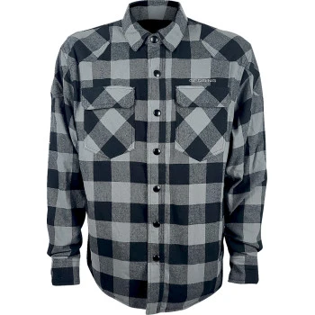 Gerbing Heated Clothing - Shirt Flannel 7v Gray/black Md - GER7VFS-BG-M
