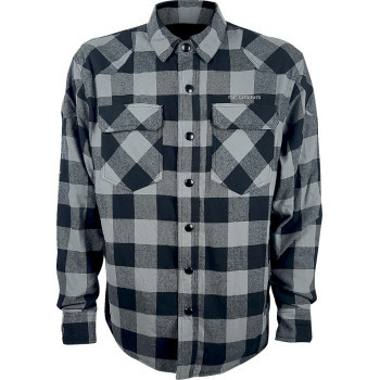 Gerbing Heated Clothing - Shirt Flannel 7v Gray/black Lg - GER7VFS-BG-L