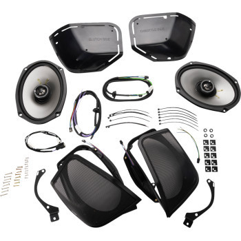 Kicker - Saddlebag Lid Cut-in Kit With 6"x9" Speakers - 52HDBX1469