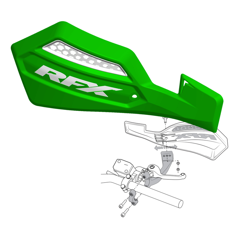 Rfx - Race Series Handguard Green Inc Mount Kit - FXGU 30100 55GN