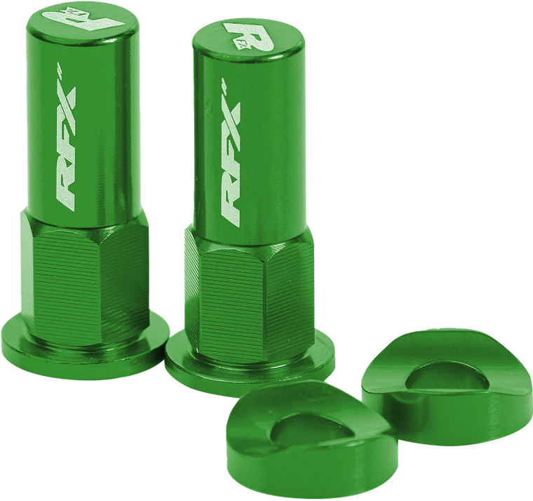 Rfx - Rim Lock Nuts & Washers 2pcs Green - FXRL 90000 99GN