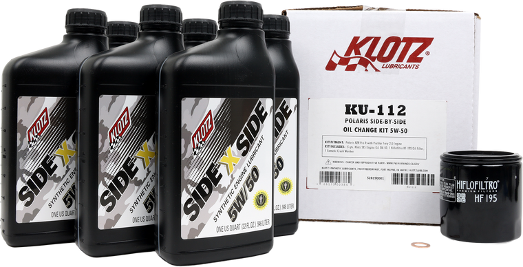 Klotz - Polaris Sxs 6qt Synthetic Oil Change Kit - KU-112