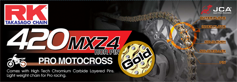 Rk Excel - Gb420mxz4 Drive Chain Gold 420 X 120 - GB420MXZ4-120