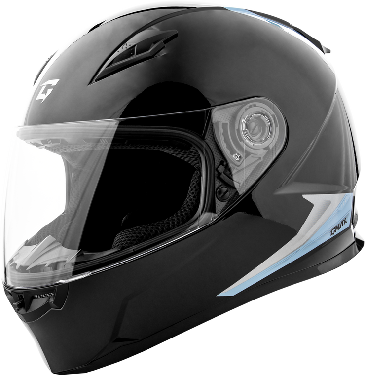 Gmax - Ff-49 Syth Helmet Black/silver Blue Md - F1498435