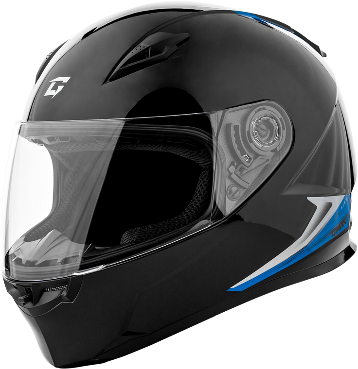 Gmax - Ff-49 Syth Helmet Black/blue Md - F1498135