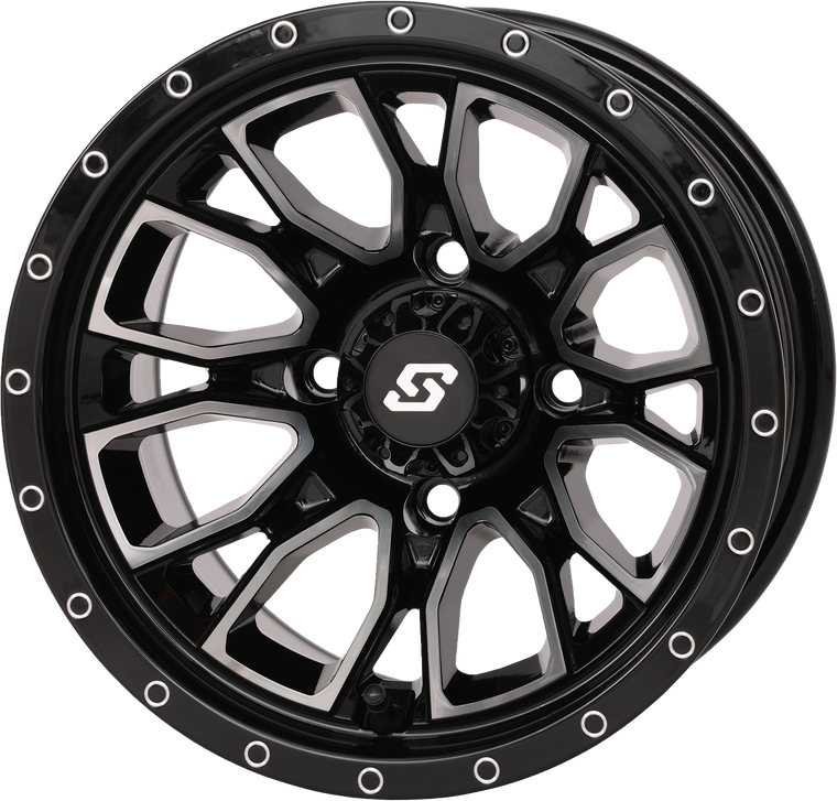 Sedona - Fusion Wheel  12x7 2+5 4/110 Gloss Blk/machined - 570-9105