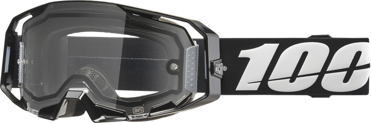 100-percent - Armatic  Enduro Moto Goggle Black Clear Lens - 50070-10001