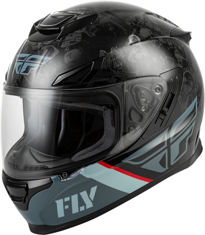Fly Racing - Sentinel Mech Helmet Black/grey/red Md - 73-8431M