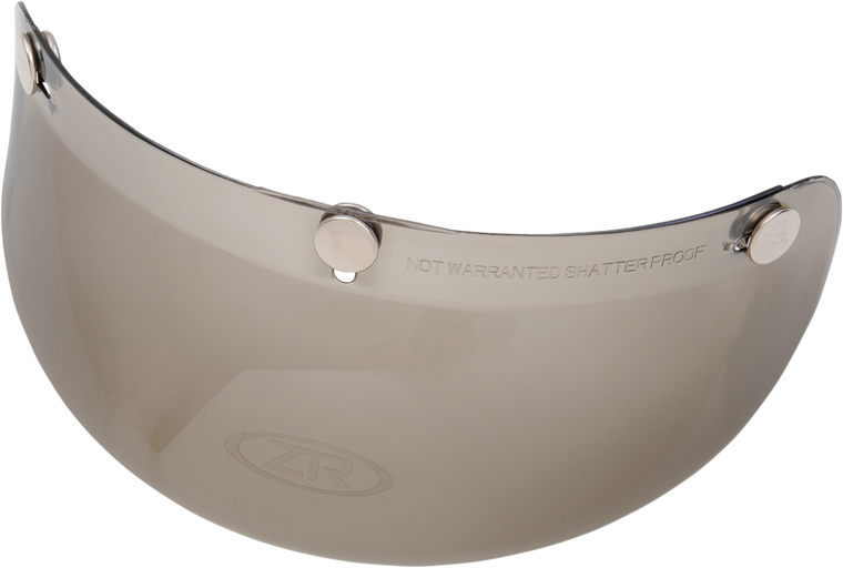 Z1r - 3-Snap Bubble Visor - Smoke - Jimmy/Drifter/Universal Helmet 3-Snap Bubble Visor - ZR-201