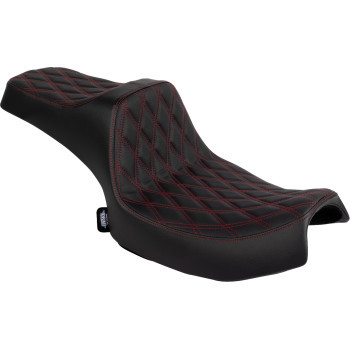 Drag Specialties - Seat Pred.3 2-up Dd Red Vinyl 20-25 Challenger 25 Chieftain -