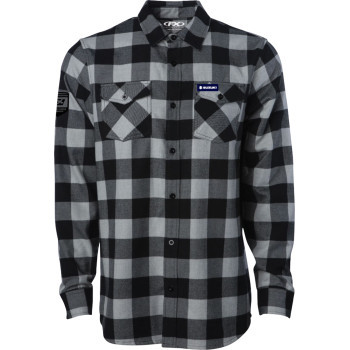 Factory Effex - Flannel Suzuki Explorer Heather Gray/black Xl - 29-85406