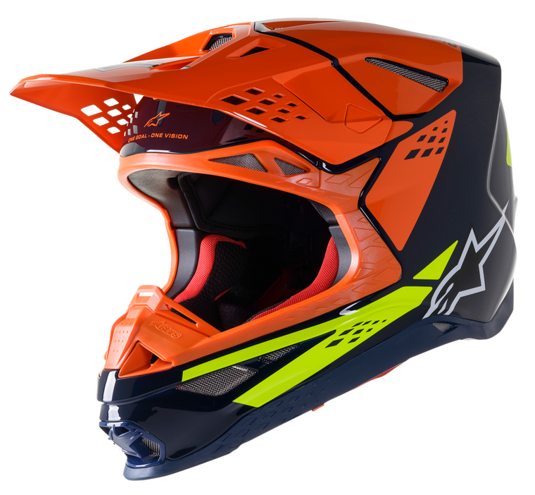 Alpinestars - Supertech M8 Helmet - Factory - Blue/Orange/Yellow - 2XL - Supertech M8 Factory MIPS Helmet - 8302922-7445-2X