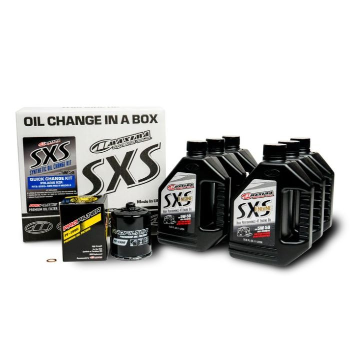 Maxima - Maxima 5w-50 Full Synthetic Sxs Oil Change Kit Polaris Pro R - 90-229013