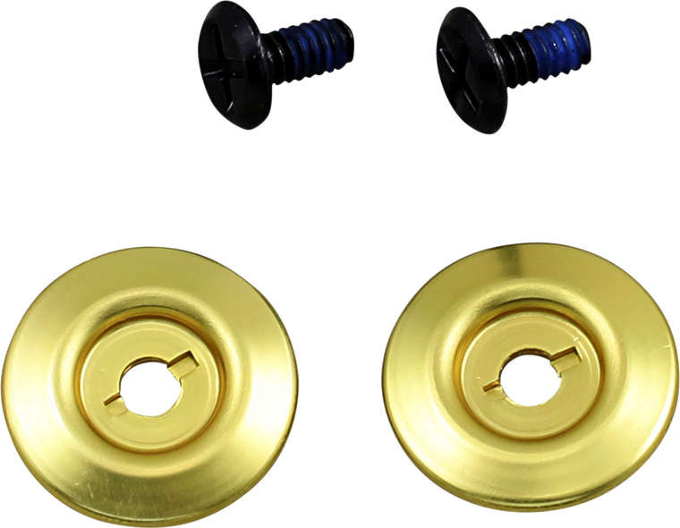 Biltwell - Gen 2 Hardware Kit - Black Screw - Gold Baseplate - Gen 2 Helmet Hardware Kit - 0034-150-66