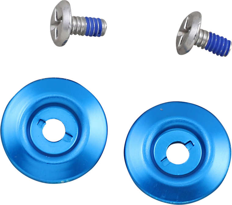 Biltwell - Gen 2 Hardware Kit - SS Screw - Blue Baseplate - Gen 2 Helmet Hardware Kit - 0034-150-71
