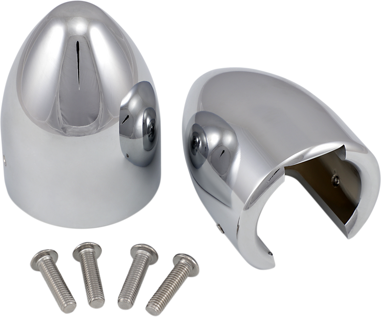 Baron - Fork Bullets/Axle Nut Covers - Chrome - Fork Bullets Axle Nut Covers - BA-7800U