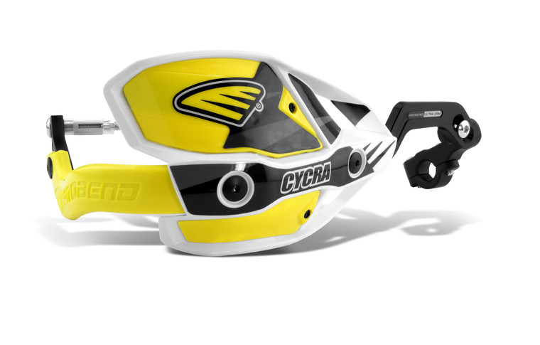 Cycra - Crm Wrap Around Handguards 1-1/8" Clamp - White/yellow - 1CYC-7408-55X