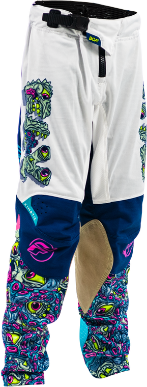 Fly Racing - Yth Kinetic Mutant Mesh Pants White/blue/multi Sz 24 - 380-34424