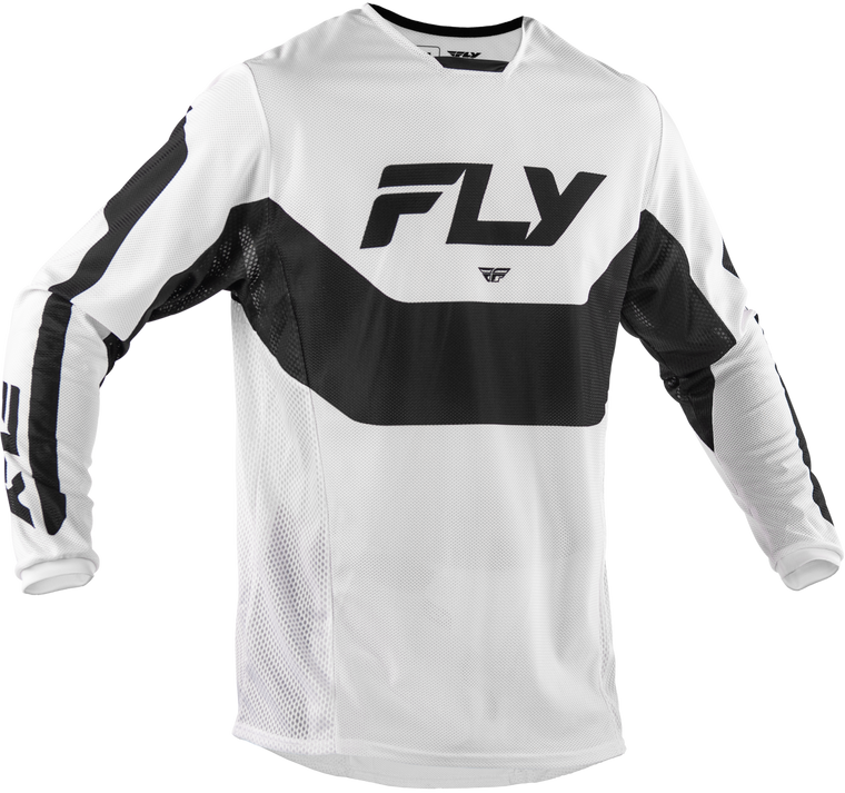 Fly Racing - Kinetic Mesh Jersey White/black Xl - 380-310X
