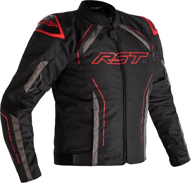 Rst - S1 Ce Jacket Black/grey/red Textile Sm - 102559GRY-40