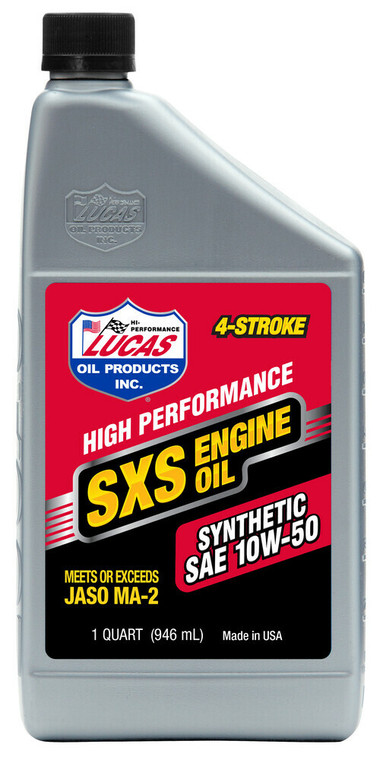 Lucas - Sxs Synthetic Oil 10w50 4t 1 Qt (6/case Sold Ea) - 11212