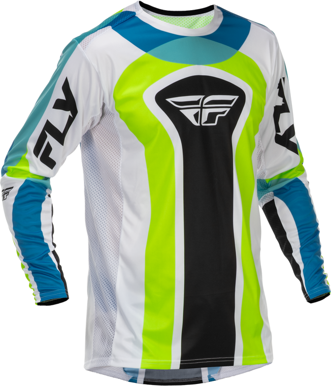 Fly Racing - Lite Le Current Jersey White/lime/blue Lg - 379-725L