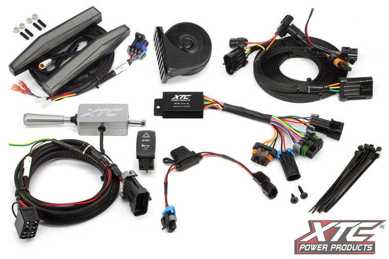 Xtc Power Products - Auto Turn Signal Kit W/ Billet Lever And Front Drl Lights Hon - ATS-L-HON-S32-DRL