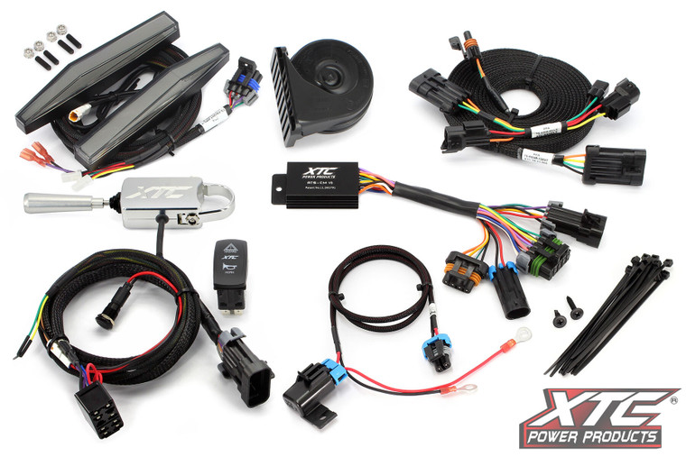 Xtc Power Products - Auto Turn Signal Kit W/ Billet Lever And Front Drl Lights Kaw - ATS-L-KAW-MPRO-DRL