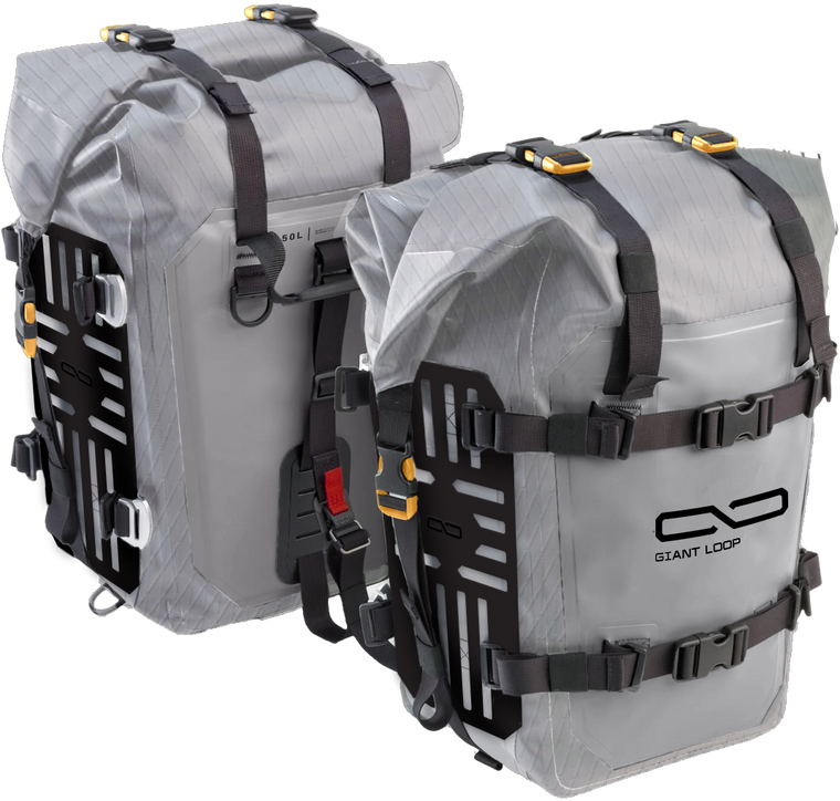 Giant Loop - Mototrekk Panniers Grey Pair - MTPN25-B