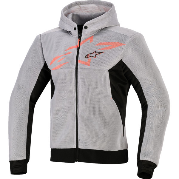Alpinestars - Hoodie Chrome Superflow Blk/md Gry/ Rd Fl 2x - 4200226-1196-2XL