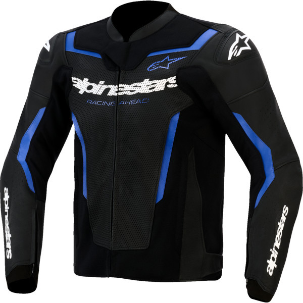 Alpinestars - Jacket Lthr Gp Force V2 Blk/met Bl 52 - 3100326-1591-52