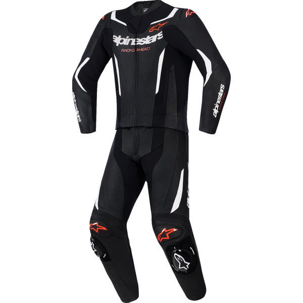 Alpinestars - Suit Lthr 2pc Gp Force V2 Blk/wht/rd Fluo 50 - 3160126-1231-50