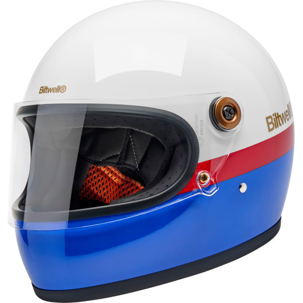 Biltwell - Helmet Gringo S Apex Wht/red/blu Sm - 1003-5124-502