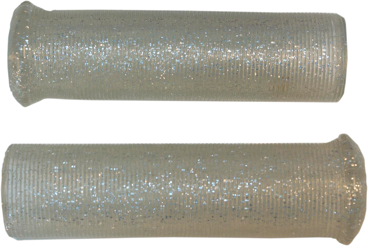 Emgo - Grips - Retro - Metal - 1" - Silver - Star Fire Flake Grips - 42-21119