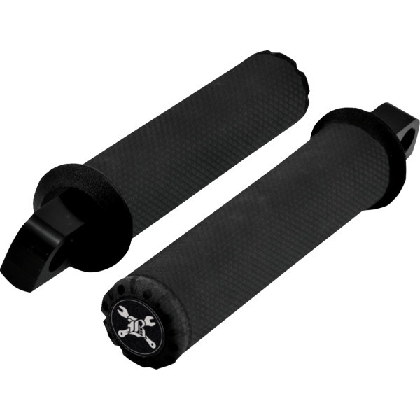 Burly Brand - Grip Set Burly Hawk Dual Cable Billet Black Textured - B16-1008TB