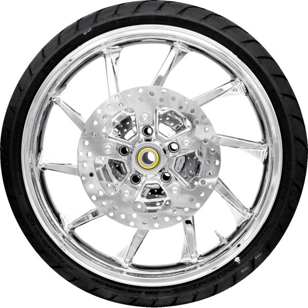 Coastal Moto - Wheel Front Hurricane W/tire Abs (tpms) Ch 21"  08-23 Tour - PKG2-HUR213CH-ABST