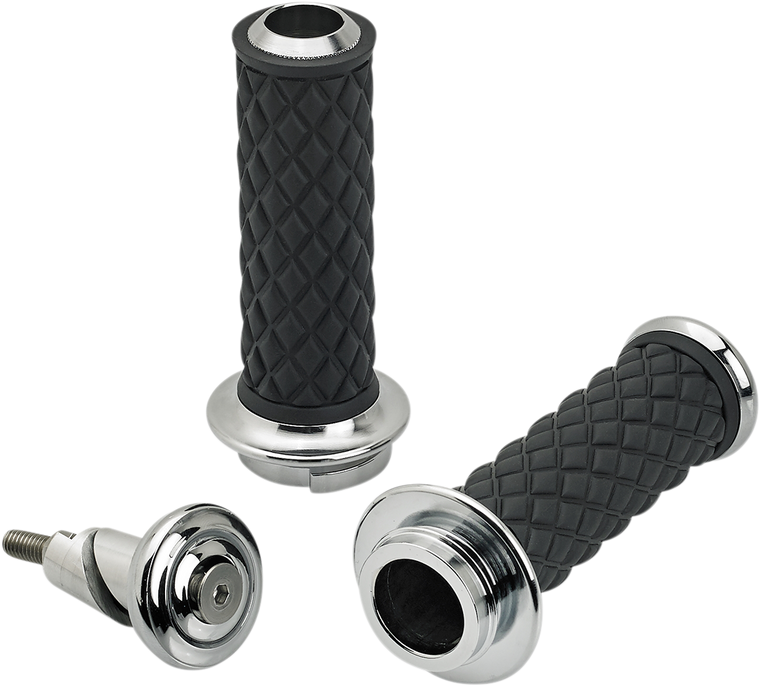 Biltwell - Grips - Alumicore - TBW - Chrome - Alumicore Grips - 6605-105-01