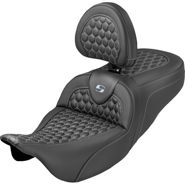 Saddlemen - Seat Roadsofa Hc Sr Db Slv Stitch - 808-07B-189B5