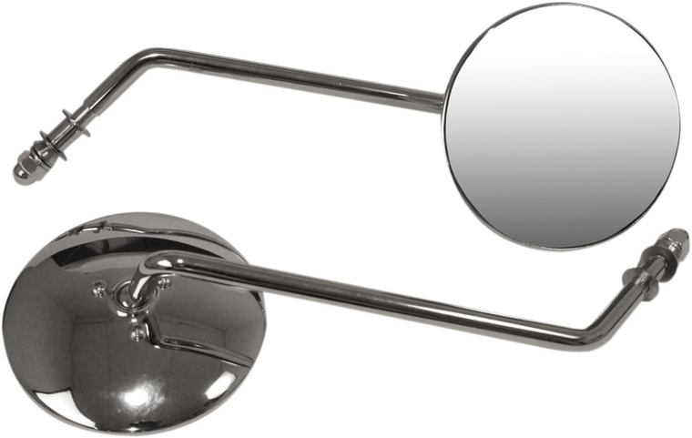 Emgo - Mirror - 7.5" - Smooth Chrome - Chrome Universal Steel Mirror - 20-21795
