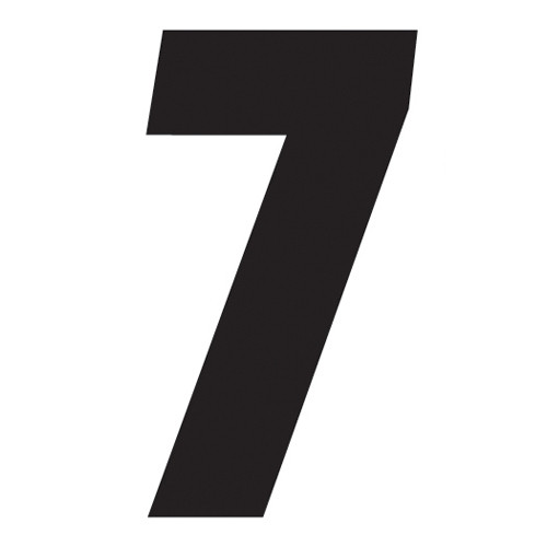 Factory Effex - Fx 2015 Numbers Factory 7" Black 7 - 08-90087