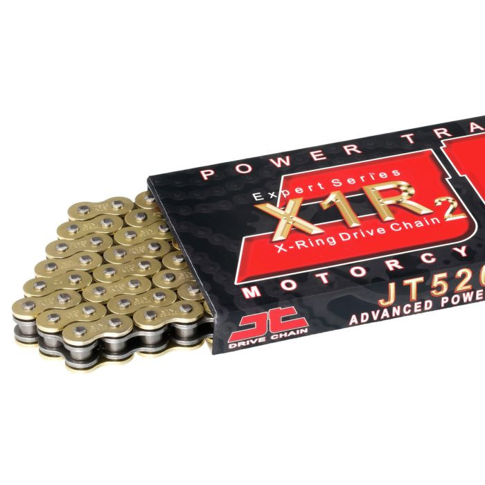 Jt Sprocket - 520 X1r Chain 120-dl Gold & Black - JTC520X1RGB120DL