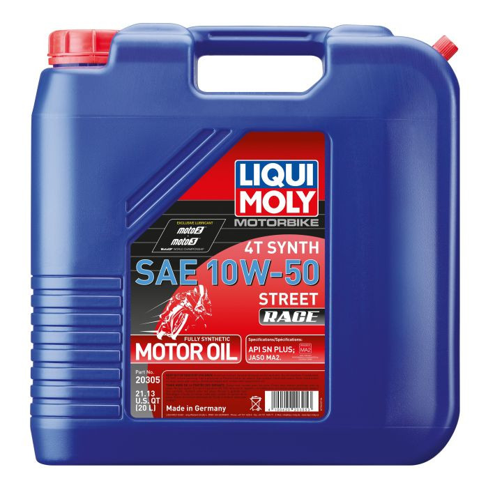 Liqui Moly - Liqui Moly Motorbike 4t Synth 10w-50 Street Race 20 Liter - 20305